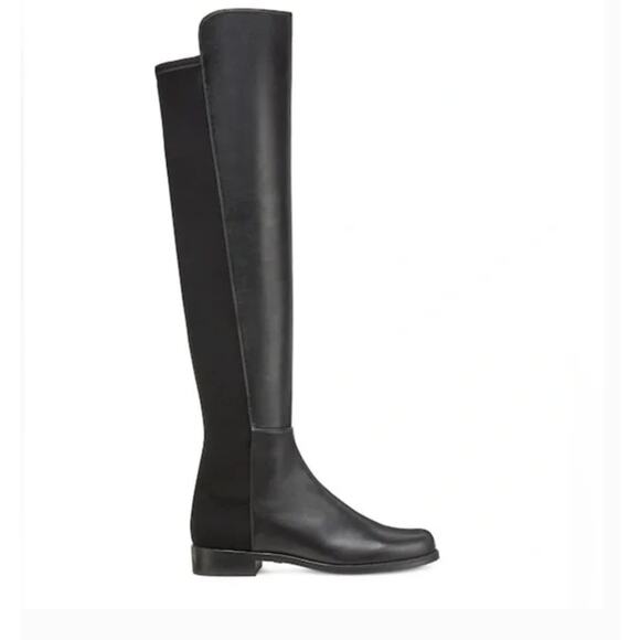 Stuart Weitzman 5050 Nappa Leather Over the Knee Riding Boot 5 Black - Picture 2 of 9
